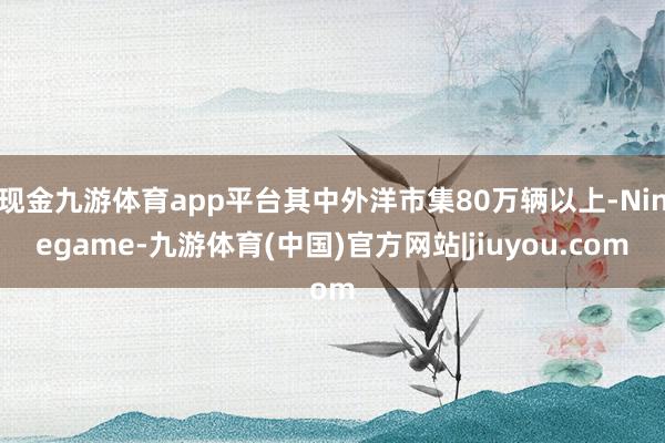 现金九游体育app平台其中外洋市集80万辆以上-Ninegame-九游体育(中国)官方网站|jiuyou.com