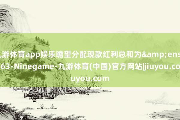 九游体育app娱乐瞻望分配现款红利总和为&ensp;263-Ninegame-九游体育(中国)官方网站|jiuyou.com