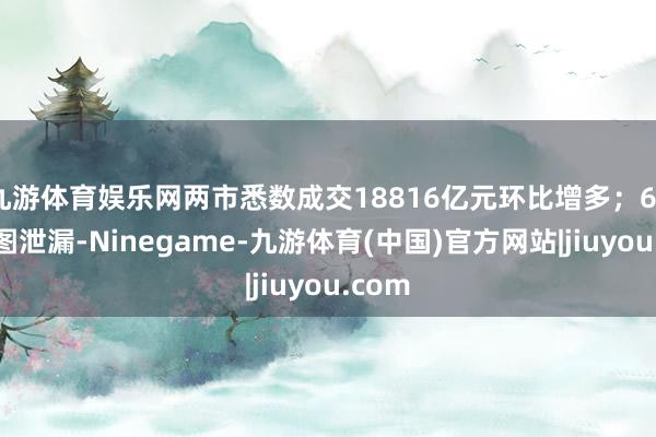 九游体育娱乐网两市悉数成交18816亿元环比增多；60分钟图泄漏-Ninegame-九游体育(中国)官方网站|jiuyou.com