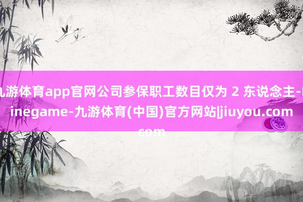 九游体育app官网公司参保职工数目仅为 2 东说念主-Ninegame-九游体育(中国)官方网站|jiuyou.com