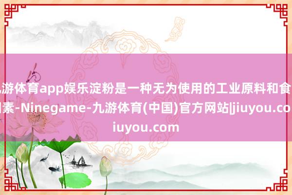 九游体育app娱乐淀粉是一种无为使用的工业原料和食物因素-Ninegame-九游体育(中国)官方网站|jiuyou.com