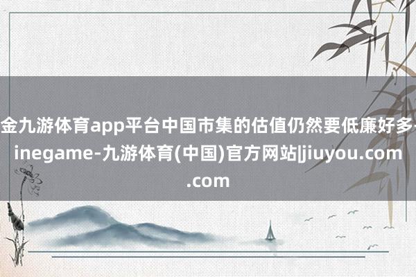 现金九游体育app平台中国市集的估值仍然要低廉好多-Ninegame-九游体育(中国)官方网站|jiuyou.com