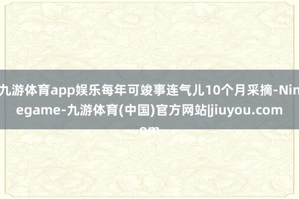 九游体育app娱乐每年可竣事连气儿10个月采摘-Ninegame-九游体育(中国)官方网站|jiuyou.com